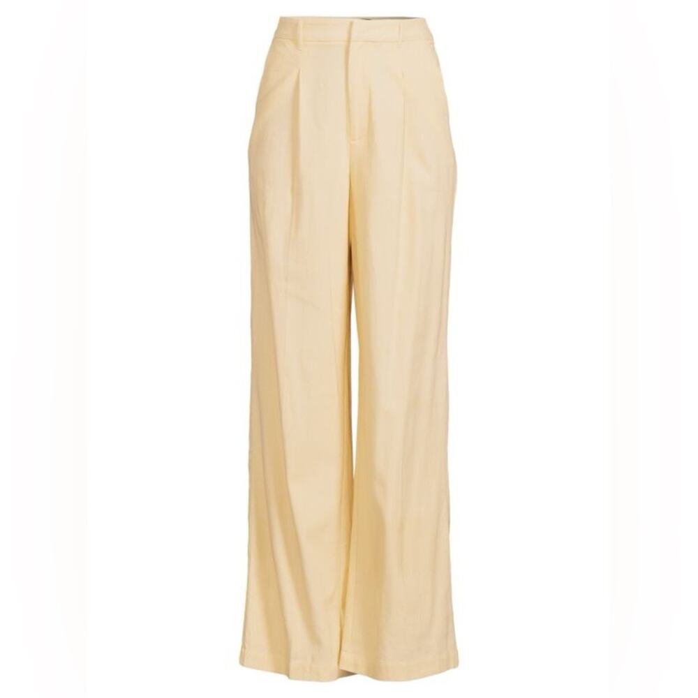 Joes Wide Leg Pants Cream size 8 Beige cotton trouser